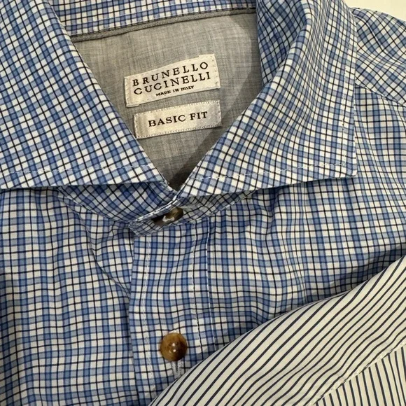 Bundle of 3 BRUNELLO CUCINELLI Basic Fit Shirts, Size XL FREE SHIPPING - Picture 3 of 9
